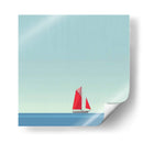 Barco rojo - Cecilia Flores | Cuadro decorativo de Canvas Lab