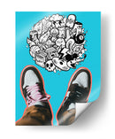 Doodle Shoes - Ash | Cuadro decorativo de Canvas Lab