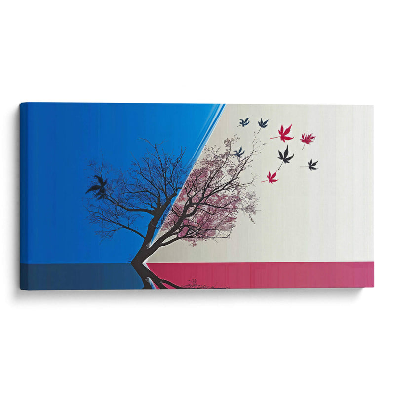 Dualidad en azul y rosa - Cecilia Flores | Cuadro decorativo de Canvas Lab