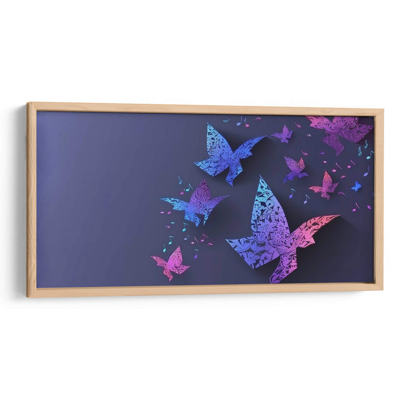 Mariposas con música - Cecilia Flores | Cuadro decorativo de Canvas Lab