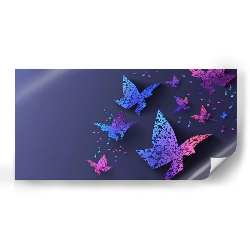 Mariposas con música - Cecilia Flores | Cuadro decorativo de Canvas Lab