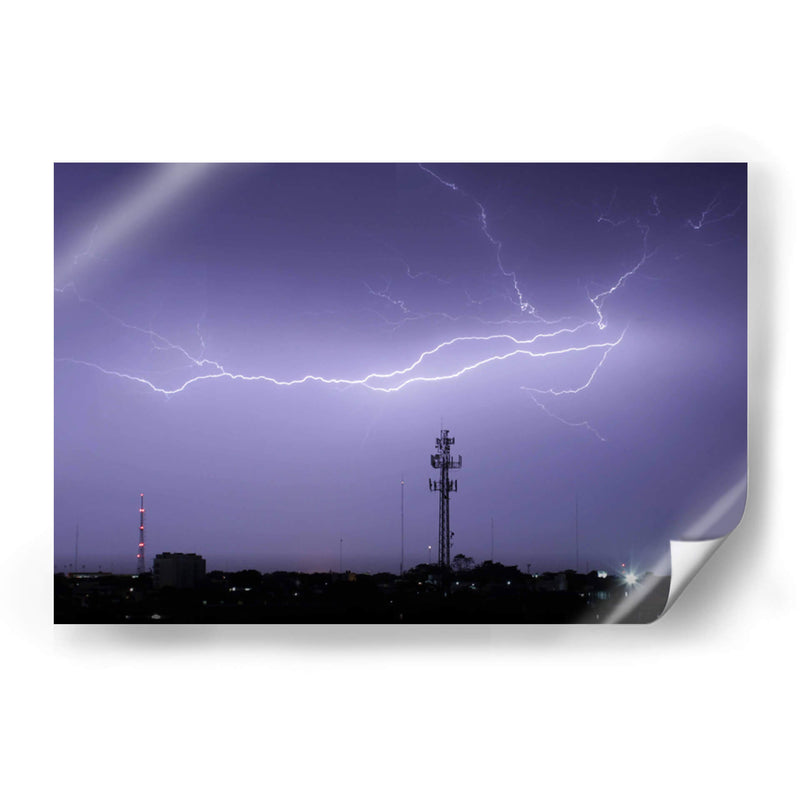 Rayos en la noche - FotoCompagny | Cuadro decorativo de Canvas Lab