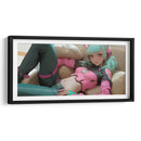 Las Chicas del Sillón - Rosa y Turquesa - DeLaVegaGaming | Cuadro decorativo de Canvas Lab