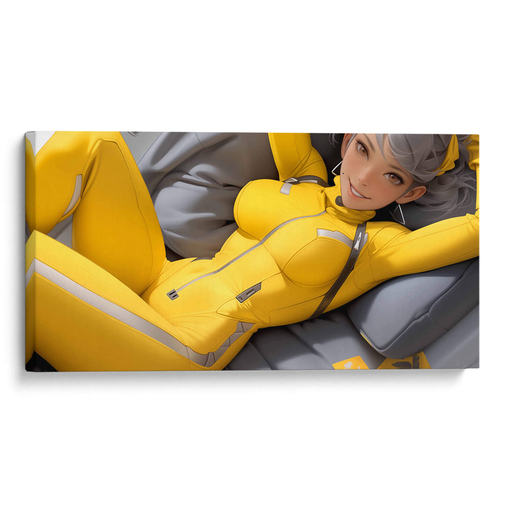 Las Chicas del Sillón - Amarillo - DeLaVegaGaming | Cuadro decorativo de Canvas Lab