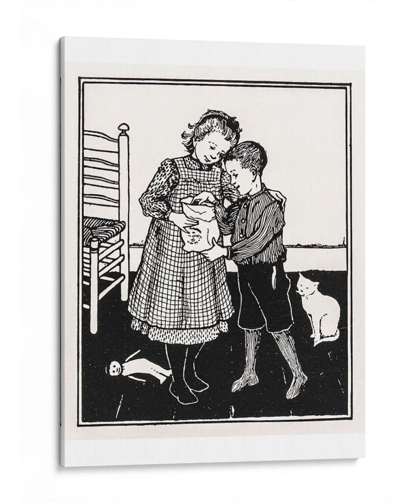 Un niño y una niña - Julie de Graag | Cuadro decorativo de Canvas Lab