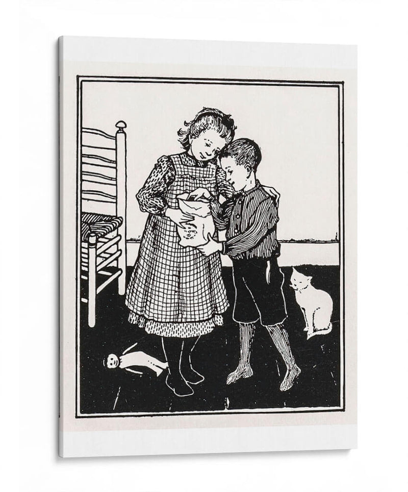 Un niño y una niña - Julie de Graag | Cuadro decorativo de Canvas Lab