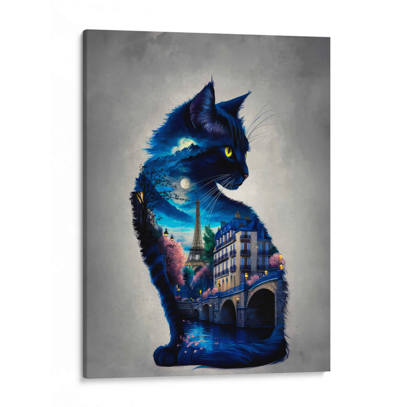 Gato en París - Paltik Arte Digital | Cuadro decorativo de Canvas Lab