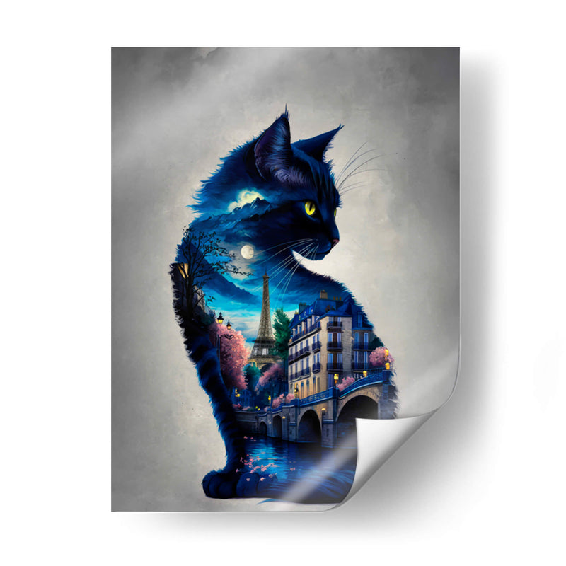 Gato en París - Paltik Arte Digital | Cuadro decorativo de Canvas Lab