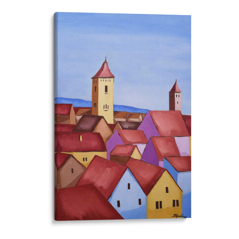 PANORÁMICA DE CIUDAD ANTIGUA - Sergio Spíndola Arte | Cuadro decorativo de Canvas Lab