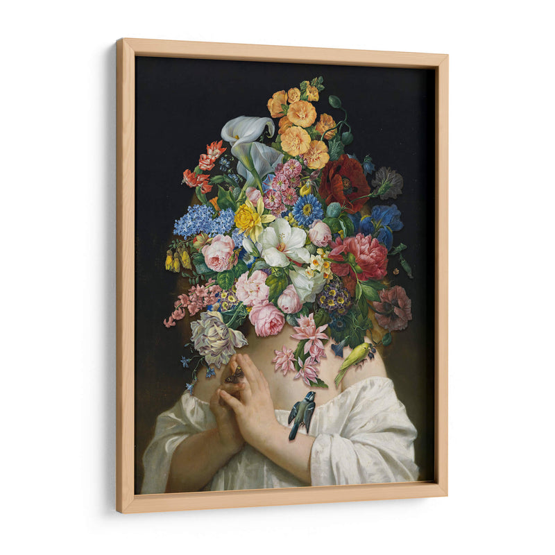 niña con flores - Nayeli Cabrera | Cuadro decorativo de Canvas Lab