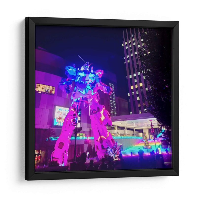 Noches de Neón y el Gundam de Odaiba - ECO | Cuadro decorativo de Canvas Lab