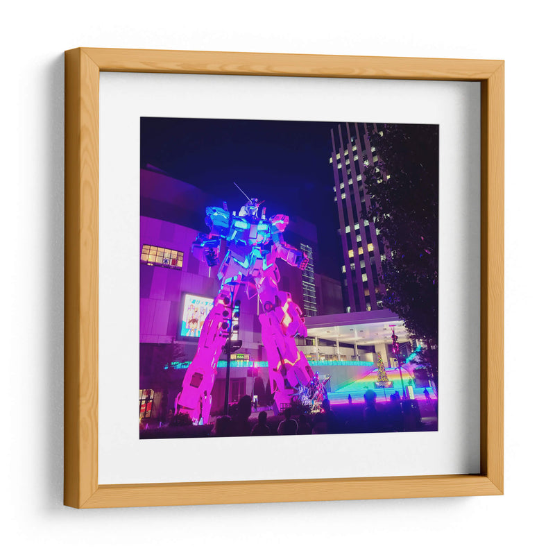 Noches de Neón y el Gundam de Odaiba - ECO | Cuadro decorativo de Canvas Lab