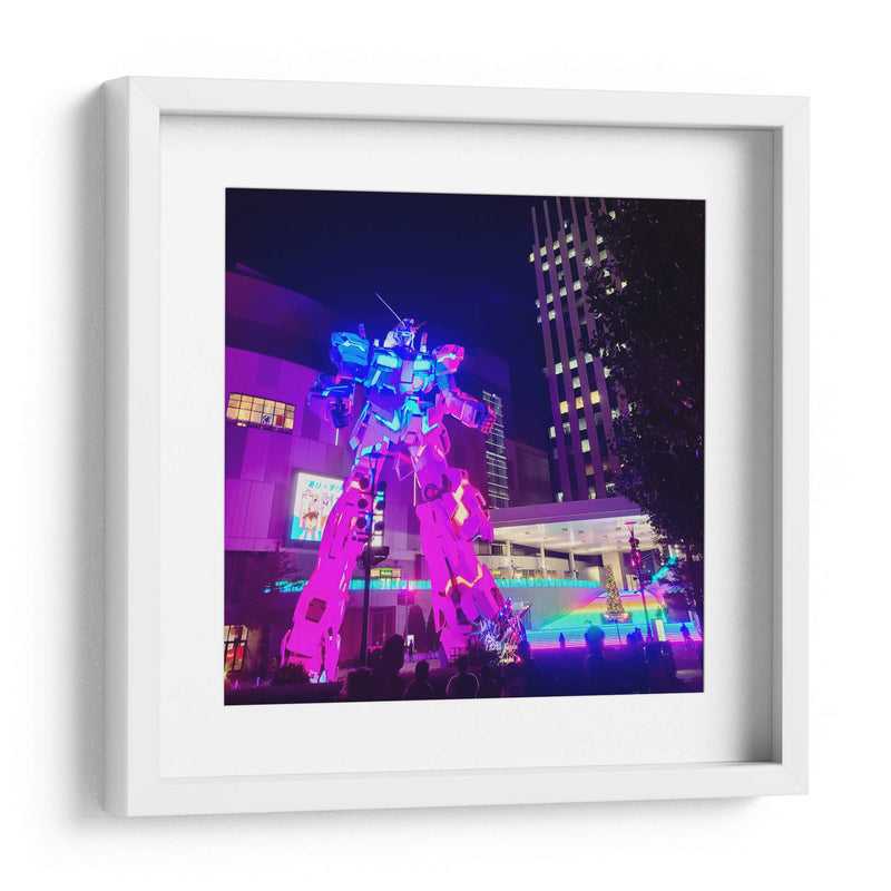 Noches de Neón y el Gundam de Odaiba - ECO | Cuadro decorativo de Canvas Lab