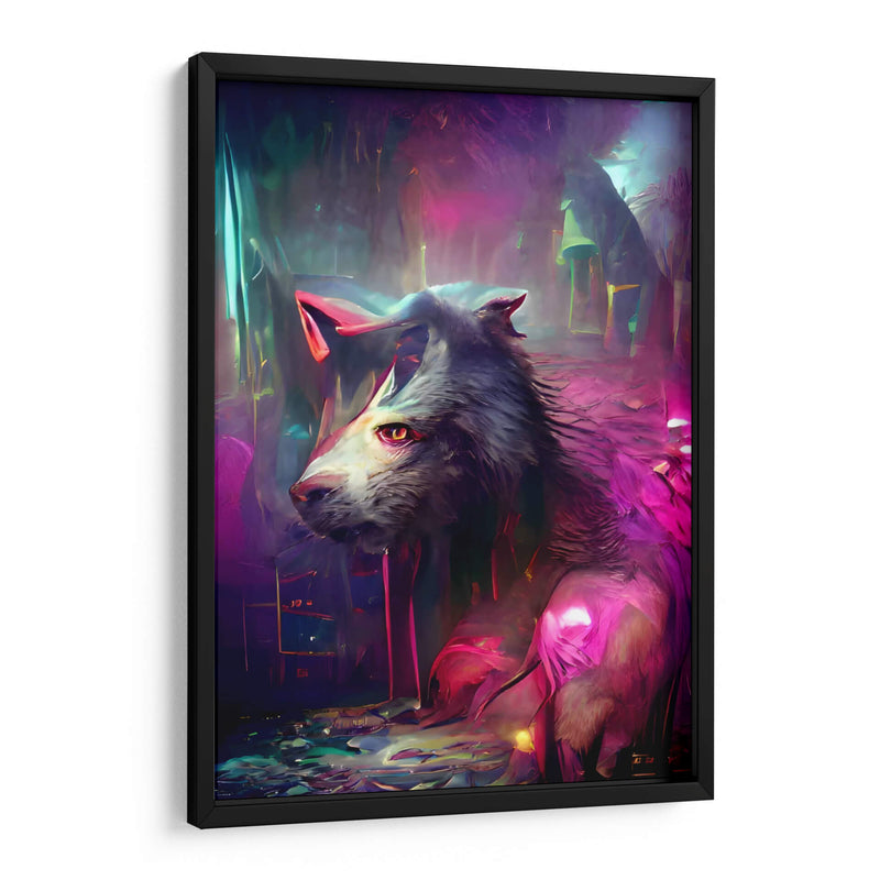 Lobo Neón - Creaciones  | Cuadro decorativo de Canvas Lab