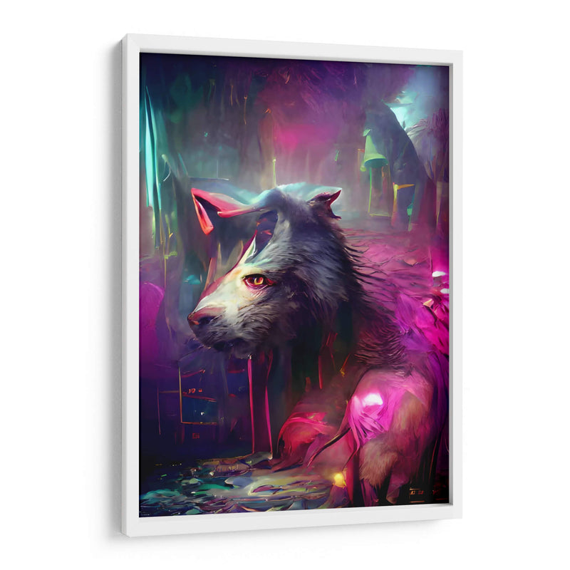 Lobo Neón - Creaciones  | Cuadro decorativo de Canvas Lab