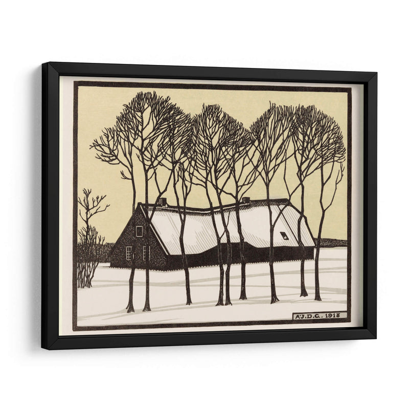 Granja en la nieve - Julie de Graag | Cuadro decorativo de Canvas Lab