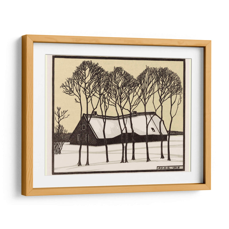 Granja en la nieve - Julie de Graag | Cuadro decorativo de Canvas Lab