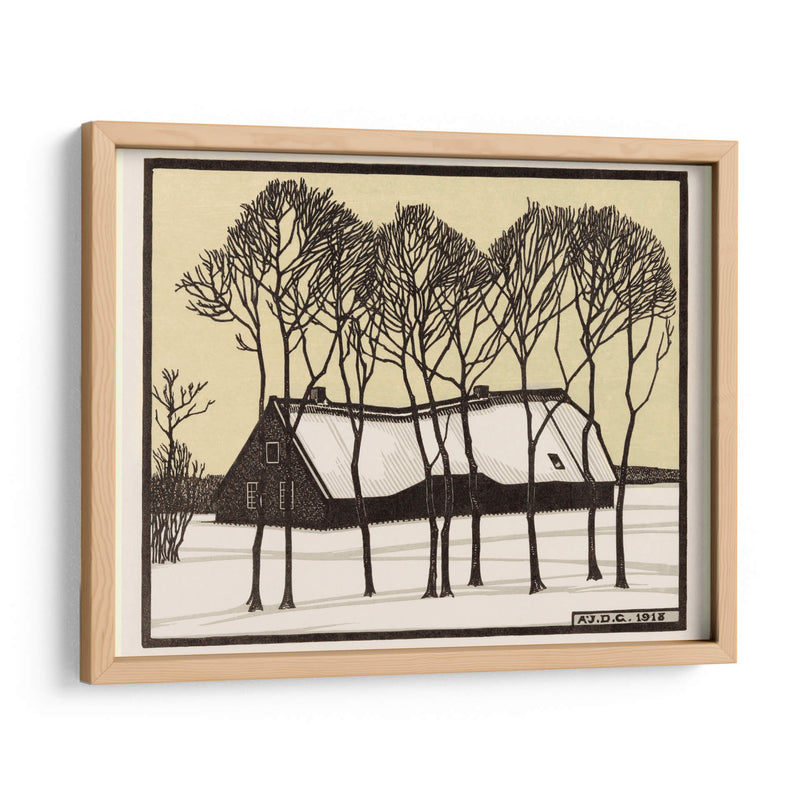 Granja en la nieve - Julie de Graag | Cuadro decorativo de Canvas Lab