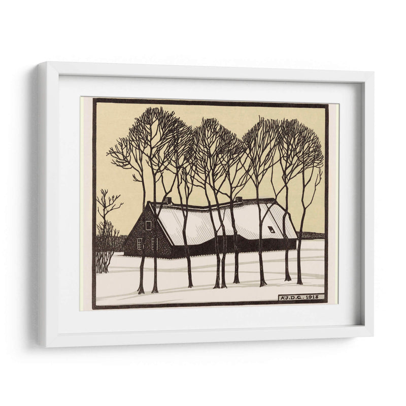 Granja en la nieve - Julie de Graag | Cuadro decorativo de Canvas Lab