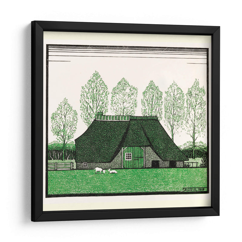 Casa de campo con techo de paja - Julie de Graag | Cuadro decorativo de Canvas Lab