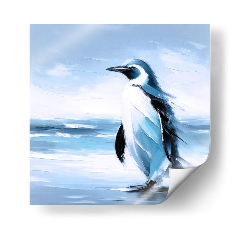 Pinguino al óleo - Paltik Arte Digital | Cuadro decorativo de Canvas Lab