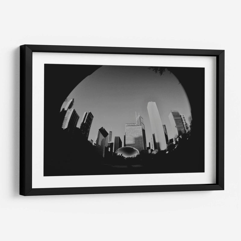 Chicago Skyline with Bean BW, 2024 - 2HumanKind | Cuadro decorativo de Canvas Lab