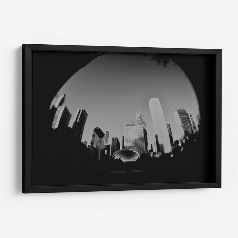 Chicago Skyline with Bean BW, 2024 - 2HumanKind | Cuadro decorativo de Canvas Lab