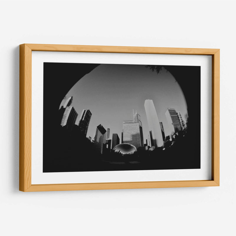 Chicago Skyline with Bean BW, 2024 - 2HumanKind | Cuadro decorativo de Canvas Lab