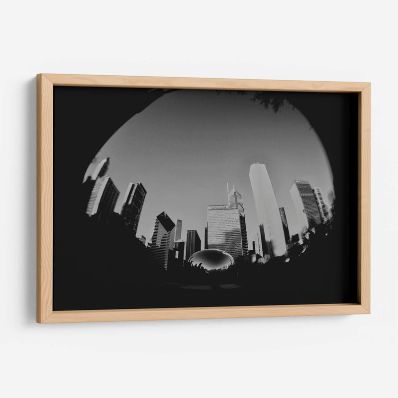 Chicago Skyline with Bean BW, 2024 - 2HumanKind | Cuadro decorativo de Canvas Lab