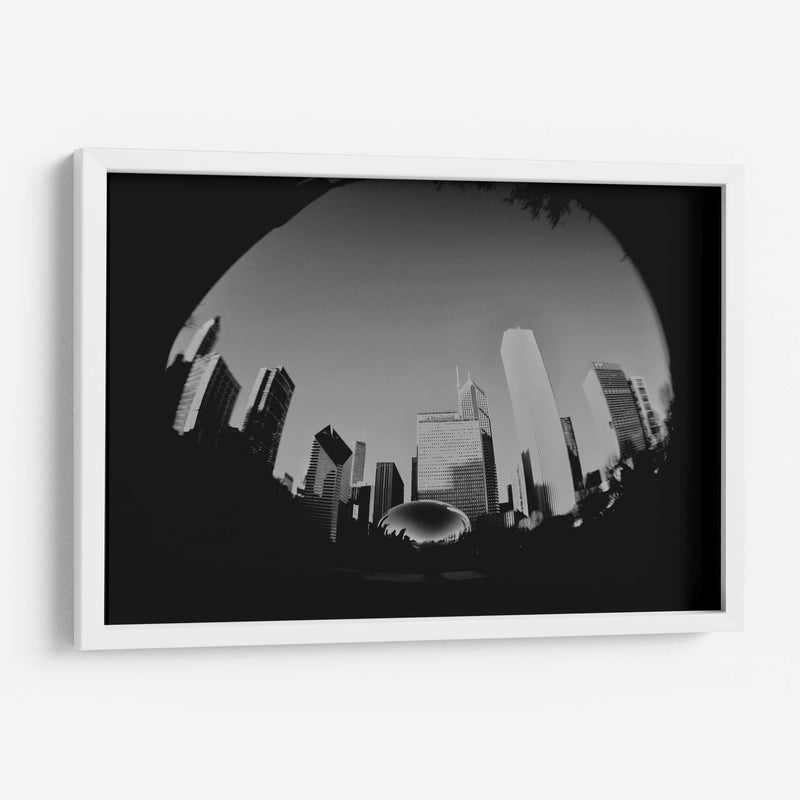 Chicago Skyline with Bean BW, 2024 - 2HumanKind | Cuadro decorativo de Canvas Lab