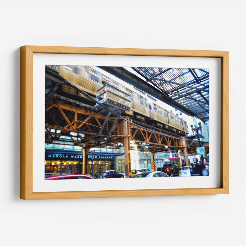 Subway over Harold Washington College (Color) - 2HumanKind | Cuadro decorativo de Canvas Lab