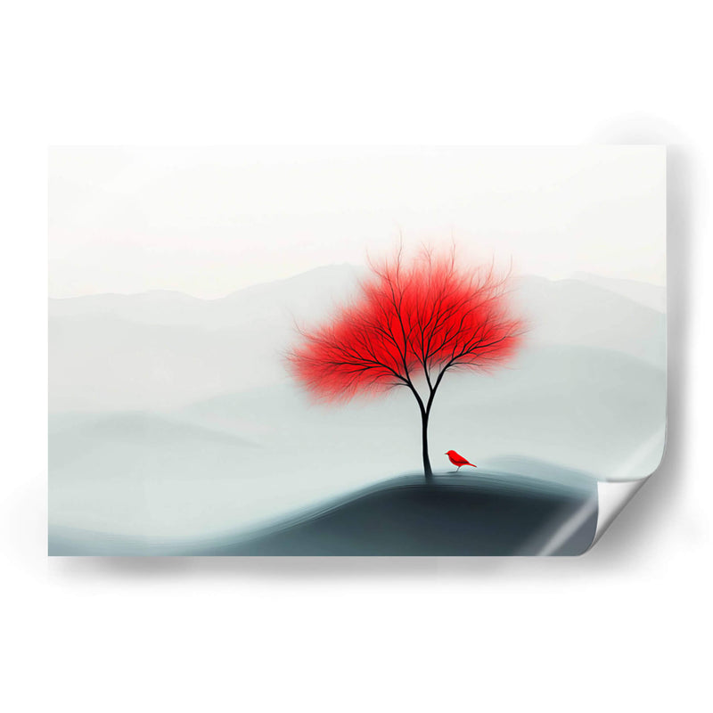 Árbol rojo - Paltik Arte Digital | Cuadro decorativo de Canvas Lab