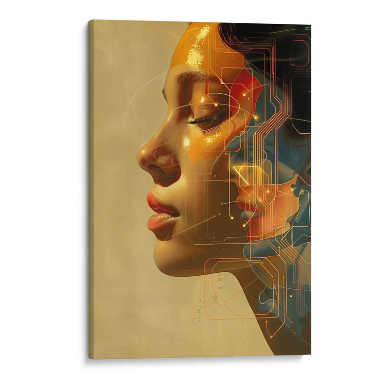 Mujer y tecnología - Paltik Arte Digital | Cuadro decorativo de Canvas Lab