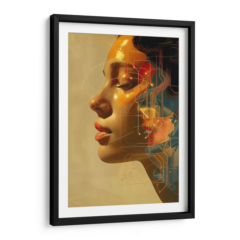 Mujer y tecnología - Paltik Arte Digital | Cuadro decorativo de Canvas Lab