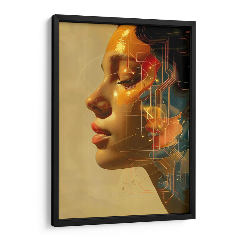 Mujer y tecnología - Paltik Arte Digital | Cuadro decorativo de Canvas Lab