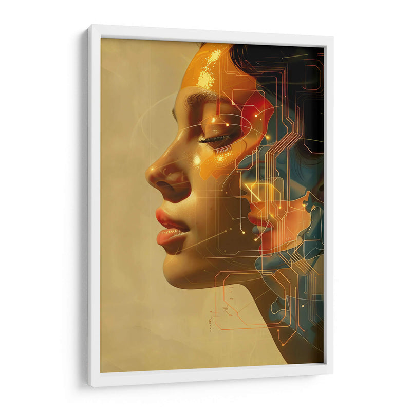 Mujer y tecnología - Paltik Arte Digital | Cuadro decorativo de Canvas Lab