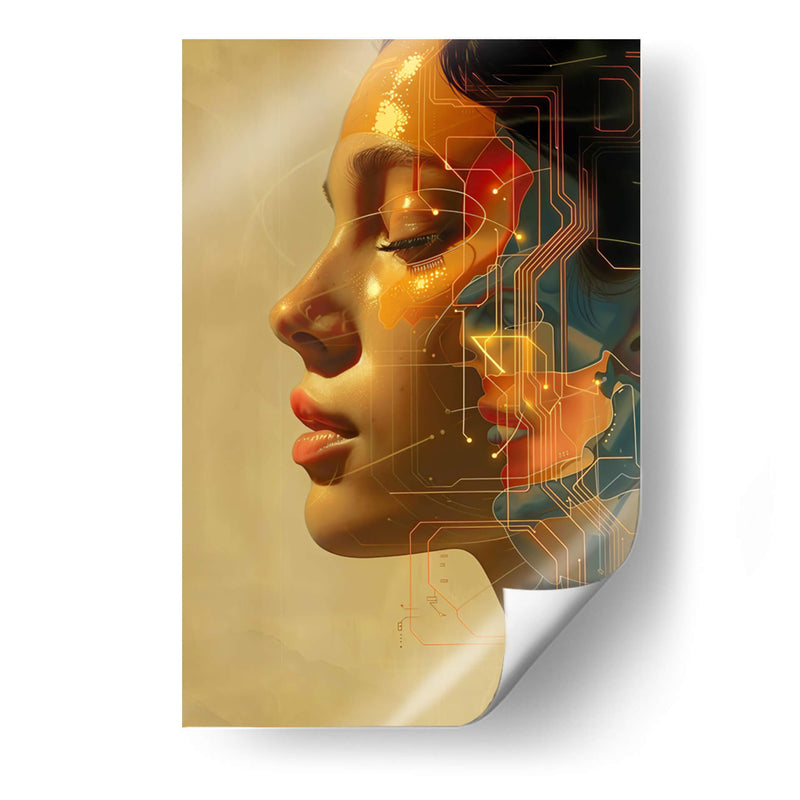 Mujer y tecnología - Paltik Arte Digital | Cuadro decorativo de Canvas Lab