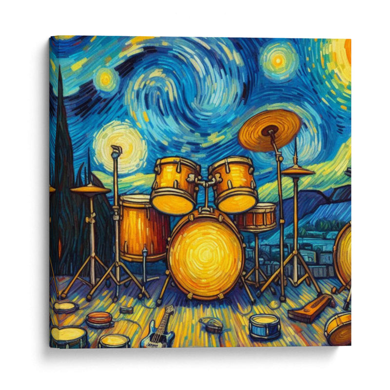 Bateria Van Gogh - Jona Rodriguez Art | Cuadro decorativo de Canvas Lab