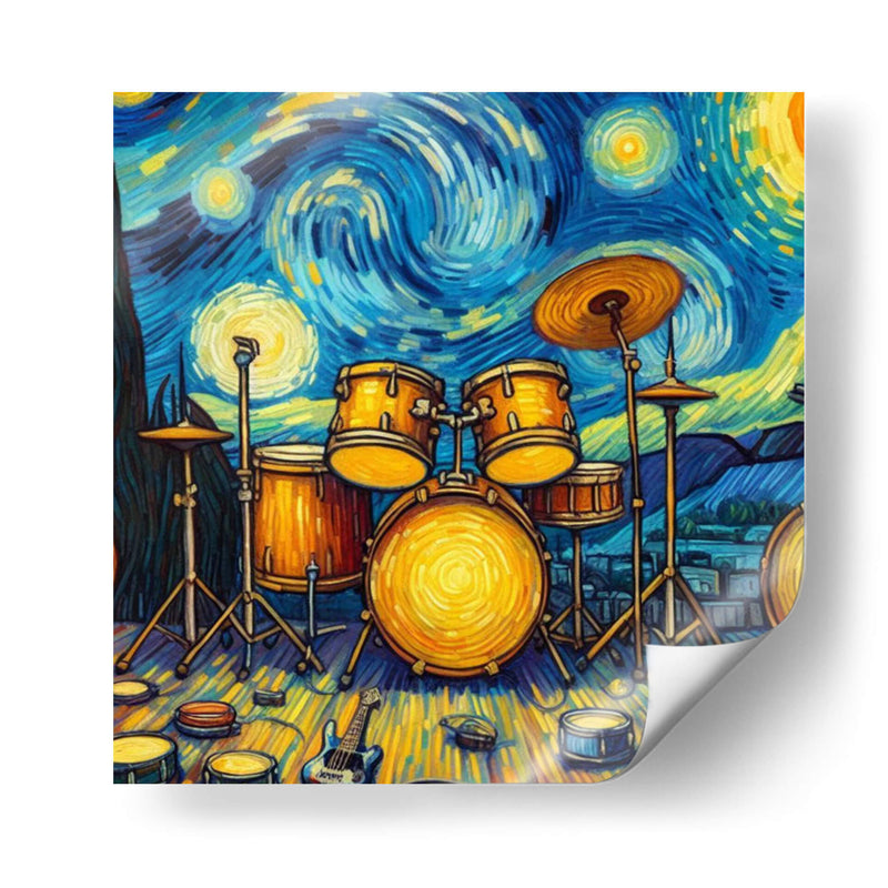 Bateria Van Gogh - Jona Rodriguez Art | Cuadro decorativo de Canvas Lab