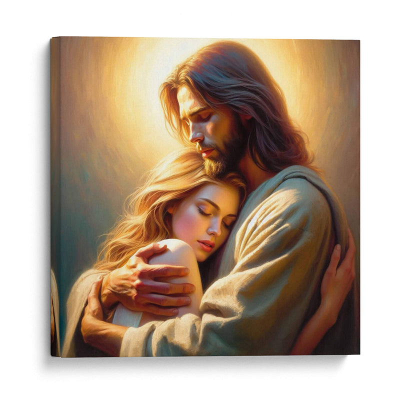 El abrazo de Jesus - Jona Rodriguez Art | Cuadro decorativo de Canvas Lab