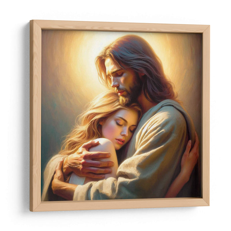 El abrazo de Jesus - Jona Rodriguez Art | Cuadro decorativo de Canvas Lab