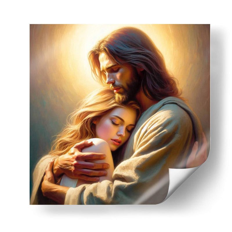 El abrazo de Jesus - Jona Rodriguez Art | Cuadro decorativo de Canvas Lab