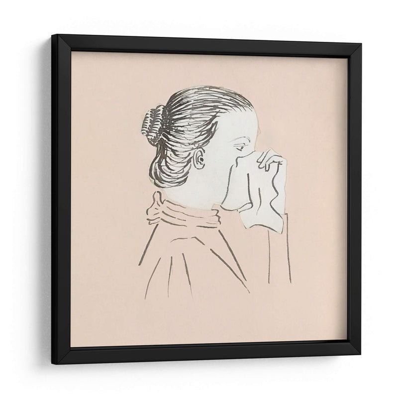 Cabeza de mujer con un pañuelo contra la nariz - Julie de Graag | Cuadro decorativo de Canvas Lab