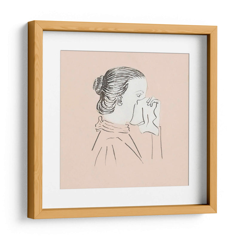 Cabeza de mujer con un pañuelo contra la nariz - Julie de Graag | Cuadro decorativo de Canvas Lab