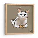 Gato con manos - Viridiana Calzada | Cuadro decorativo de Canvas Lab