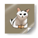 Gato con manos - Viridiana Calzada | Cuadro decorativo de Canvas Lab