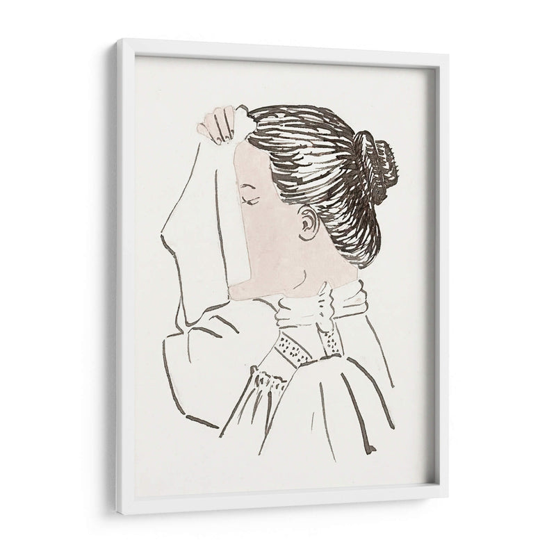 Cabeza de mujer con un pañuelo delante de su rostro - Julie de Graag | Cuadro decorativo de Canvas Lab