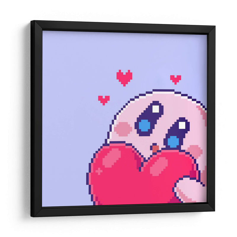 Kirby amor Pixel Art - Marco Green | Cuadro decorativo de Canvas Lab