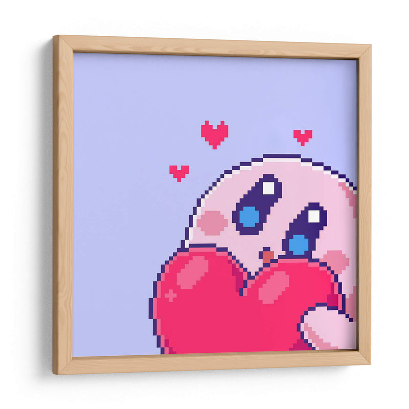 Kirby amor Pixel Art - Marco Green | Cuadro decorativo de Canvas Lab