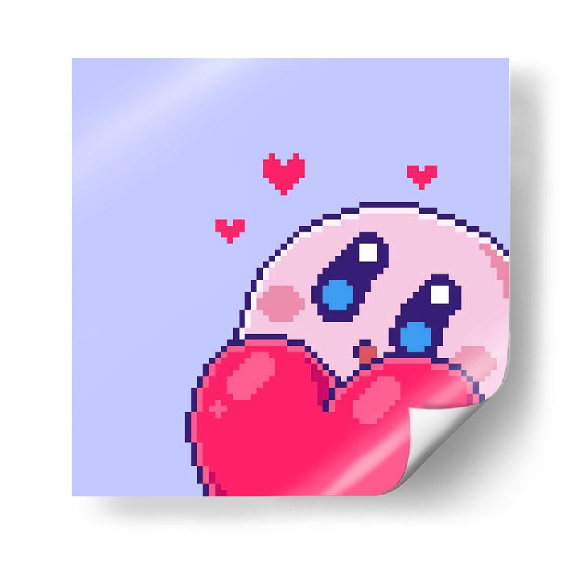 Kirby amor Pixel Art - Marco Green | Cuadro decorativo de Canvas Lab